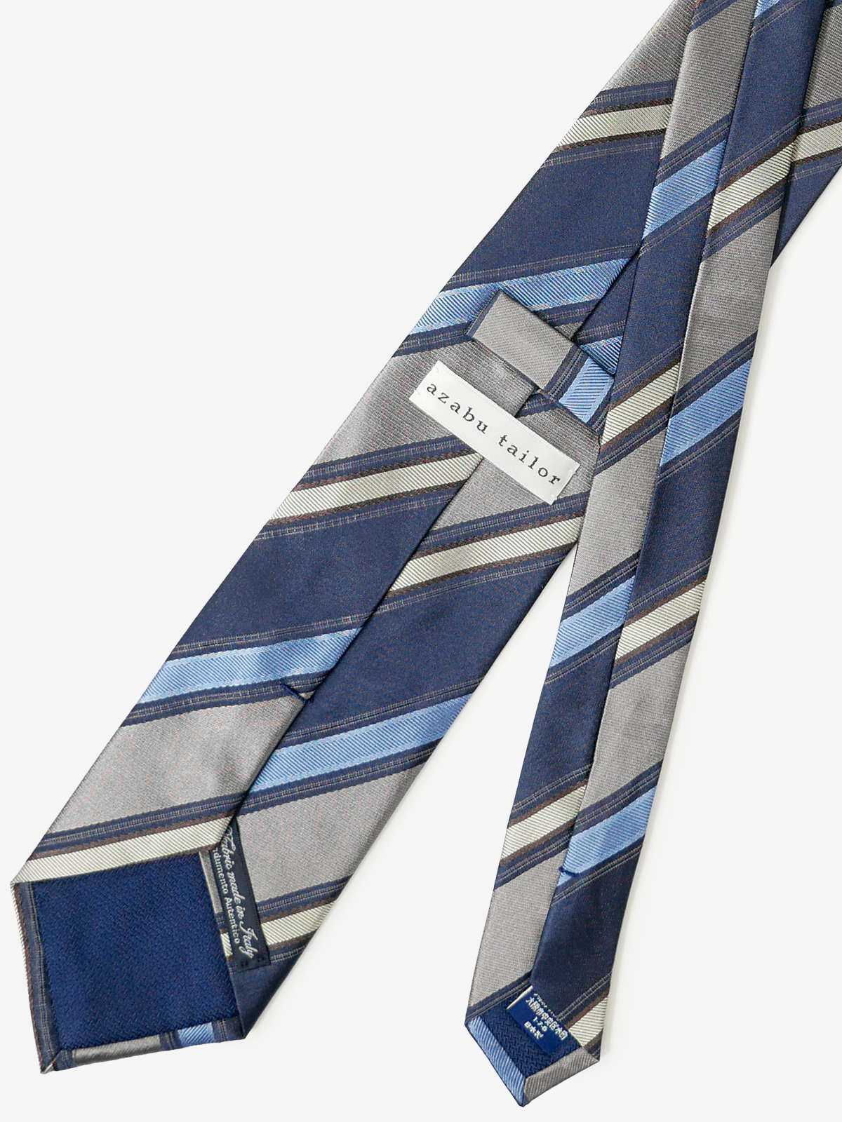 Classico Seta|Stripe Tie|ブルー