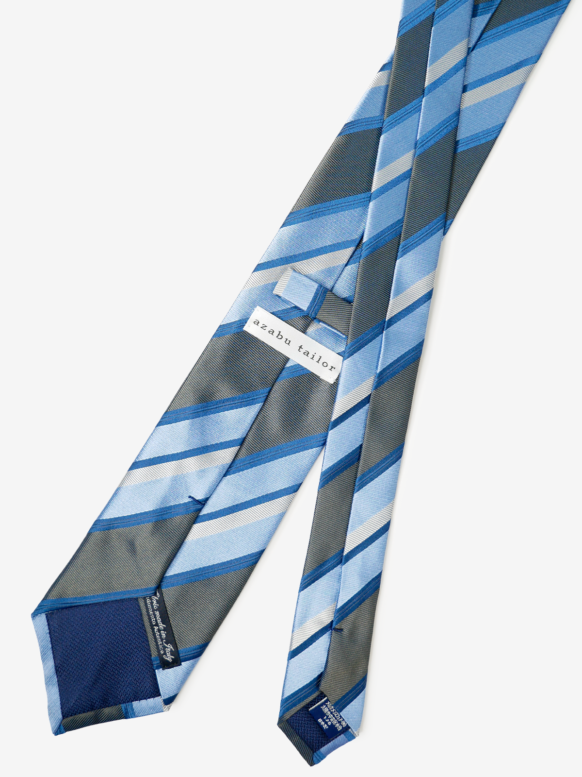 Classico Seta|Stripe Tie|グレー