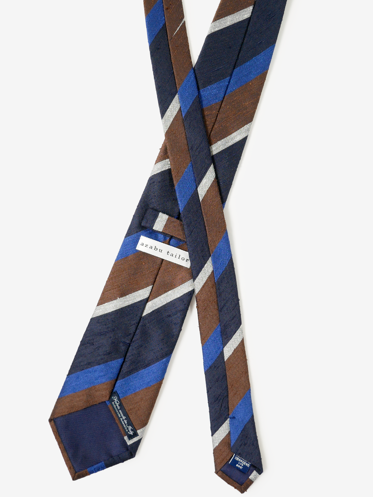 Classico Seta|Stripe Tie|ブラウン