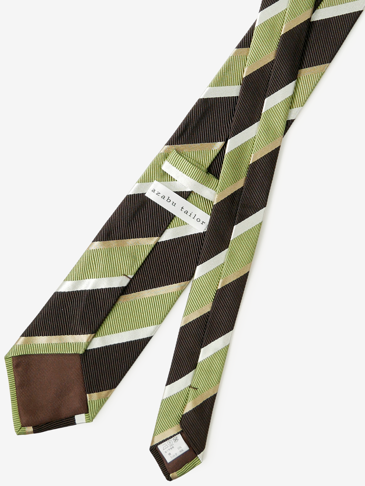 Striped Repp Tie|グリーン