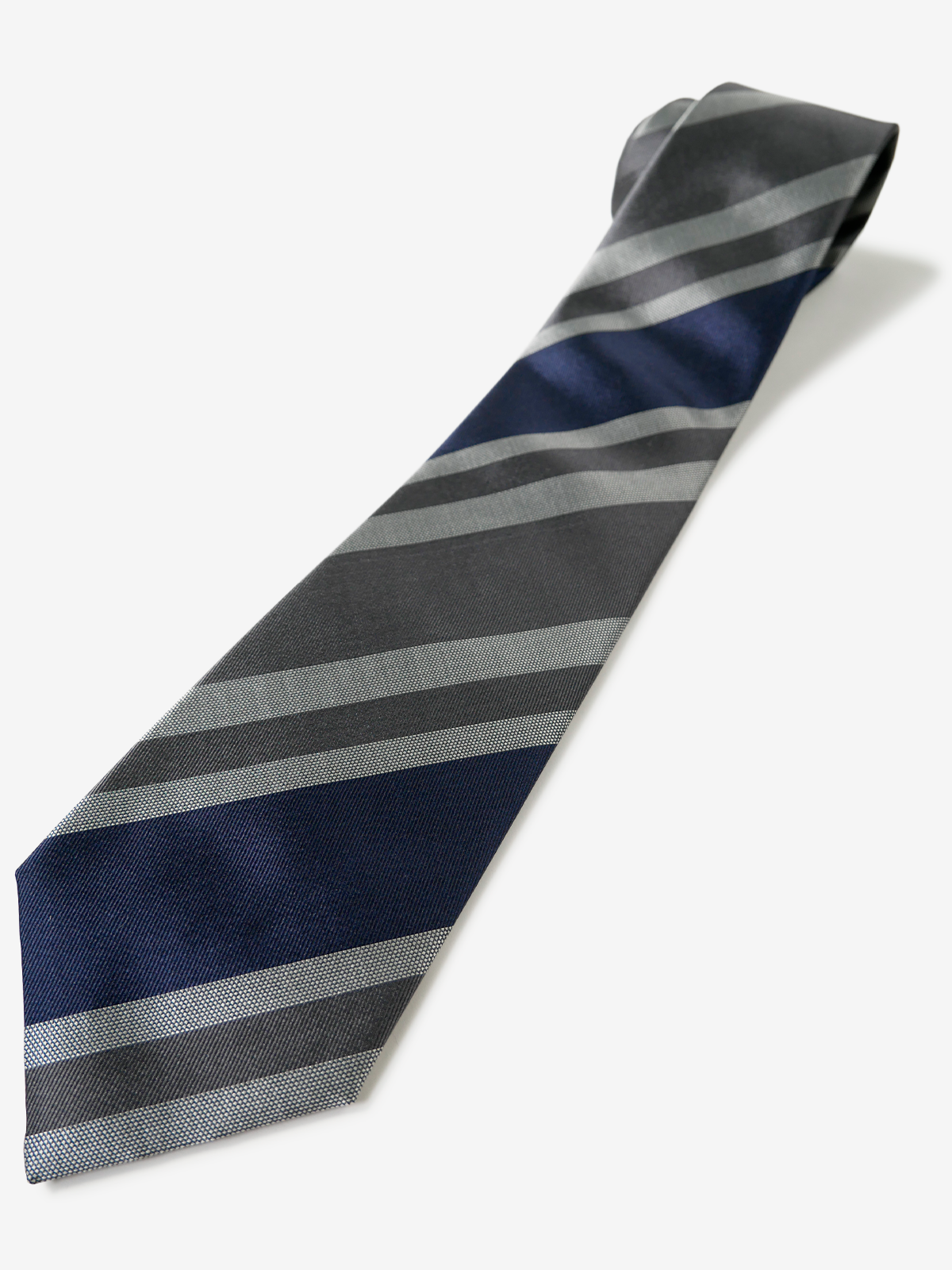Classico Seta|Stripe Tie|グレー