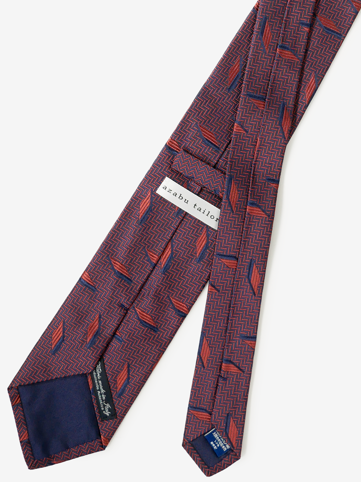 Classico Seta|Rhombus Neat Tie|レッド