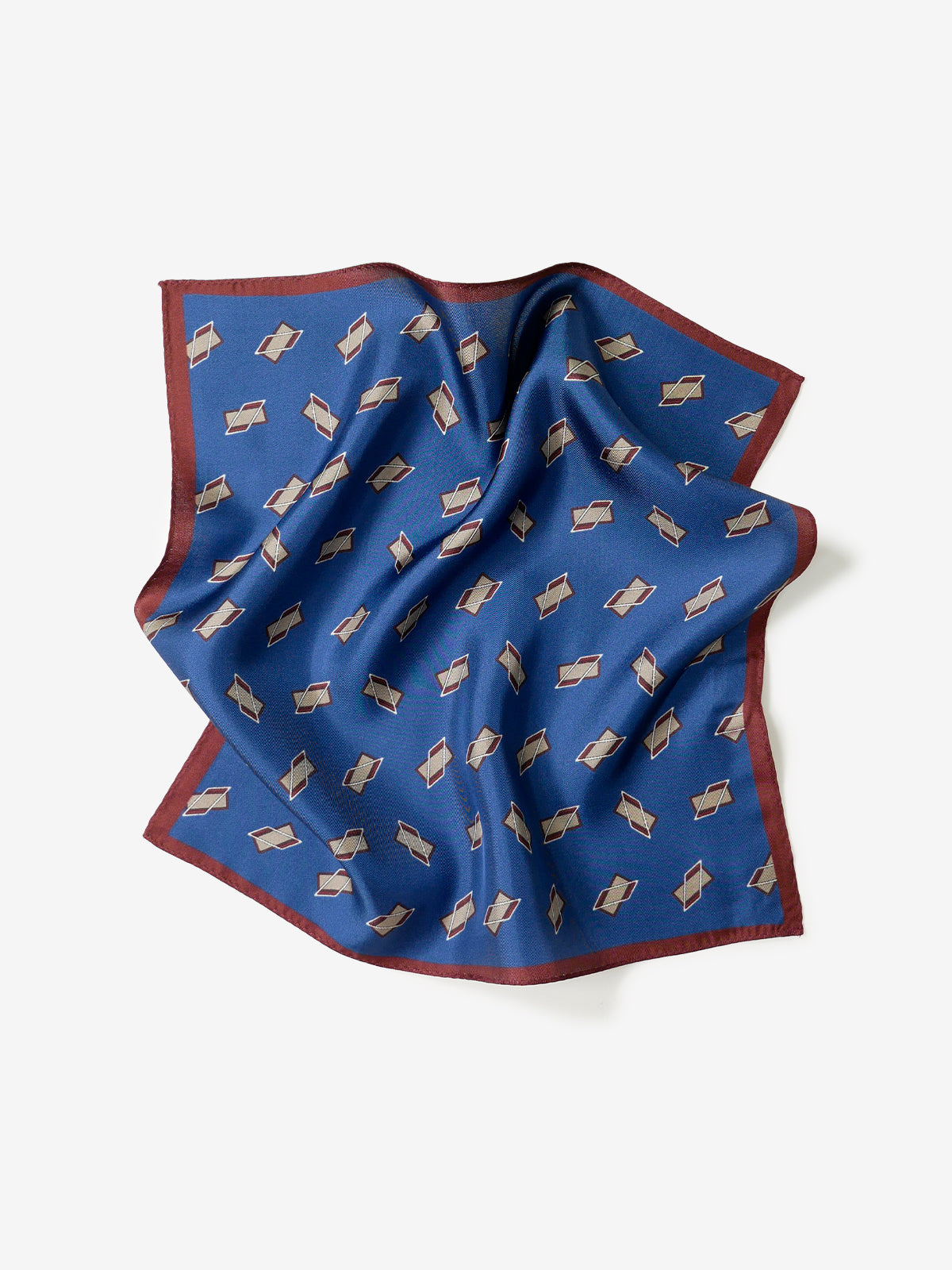 Classico Seta|Rectangle Print Silk Pocket Square|ライトネイビー