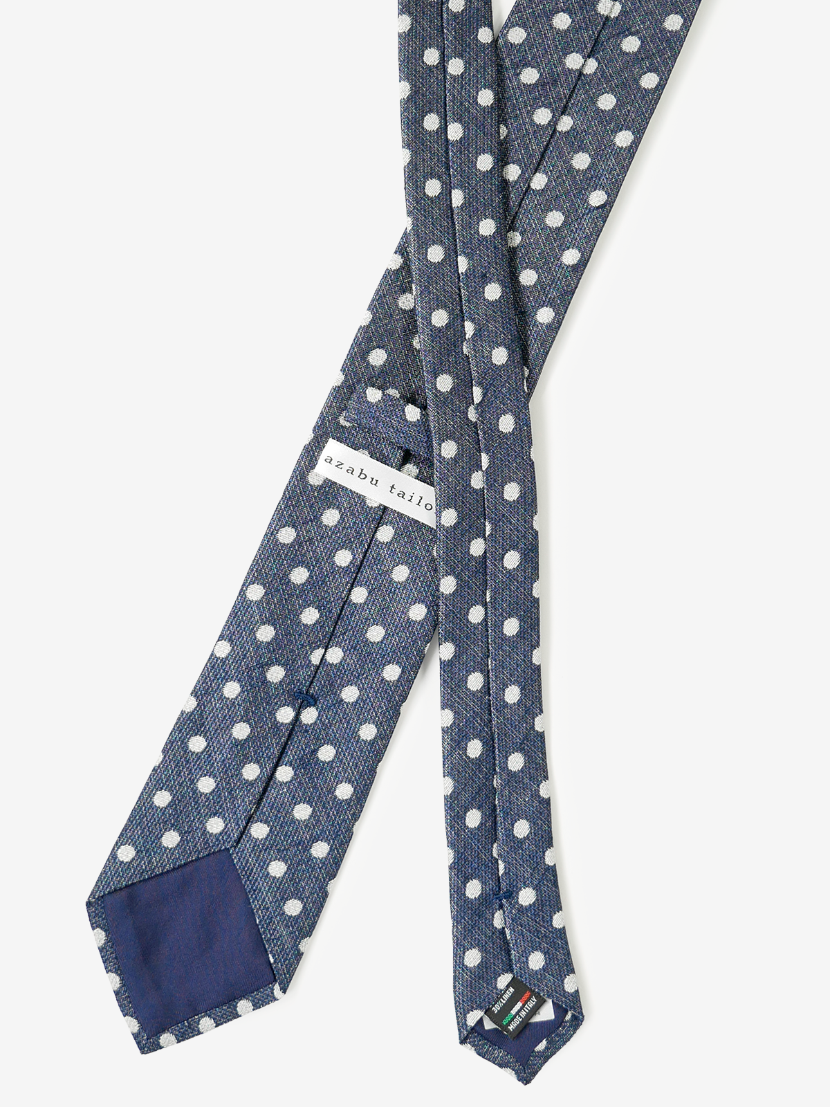 Classico Seta|Polka Dot Tie|ネイビー