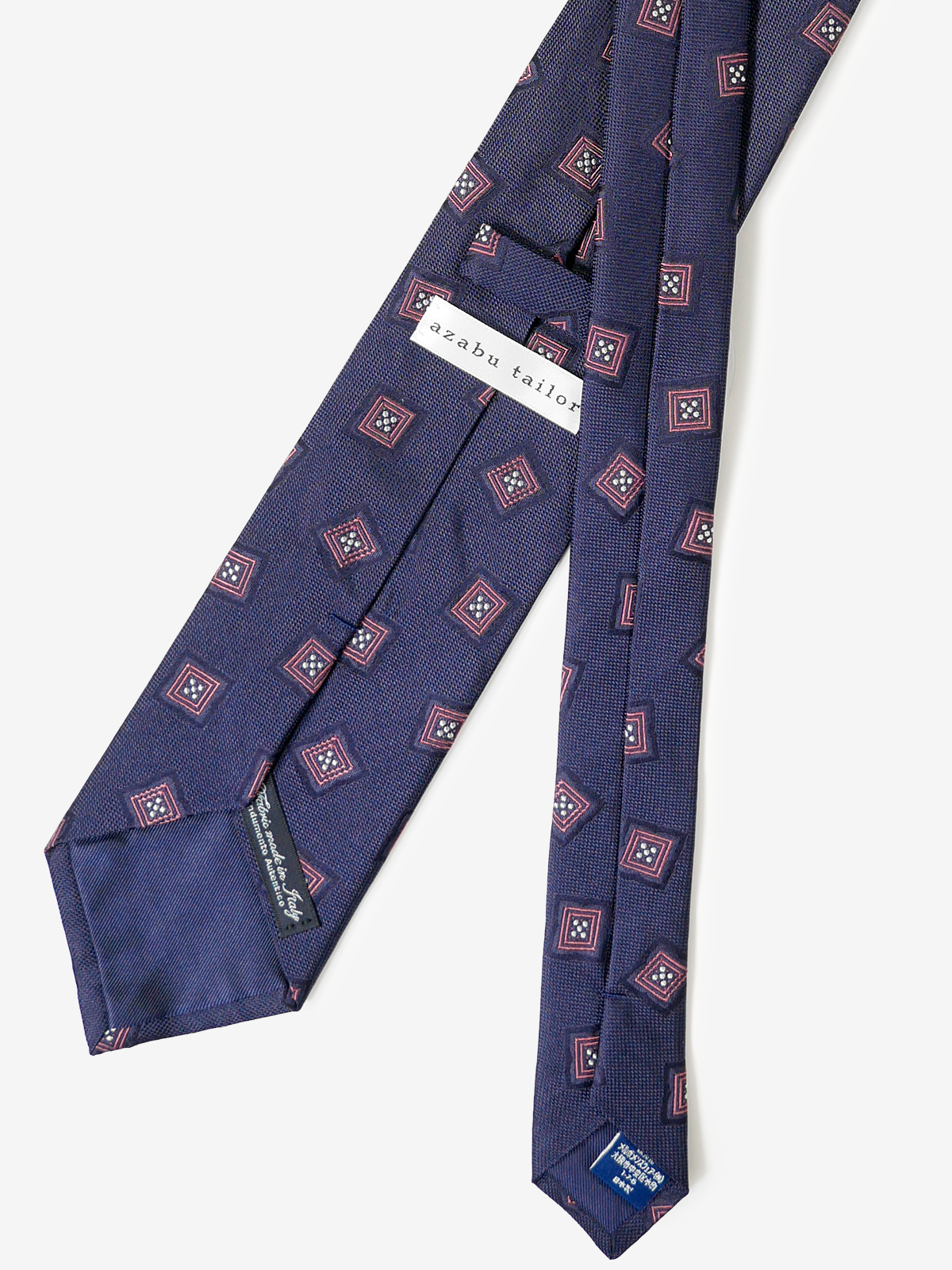 Classico Seta|Medallion Neat Tie|ネイビー