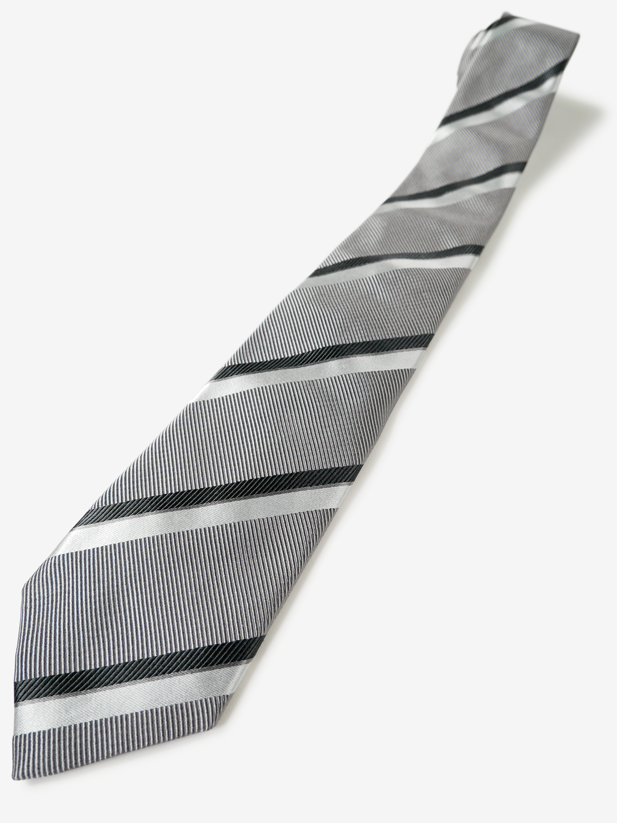Striped Necktie|グレー