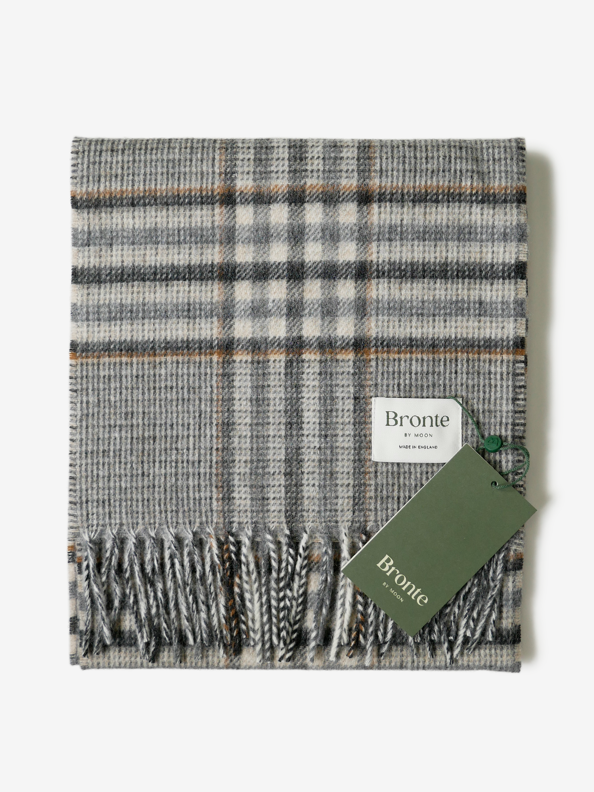 MOON|Cheked Wool Scarf|グレー