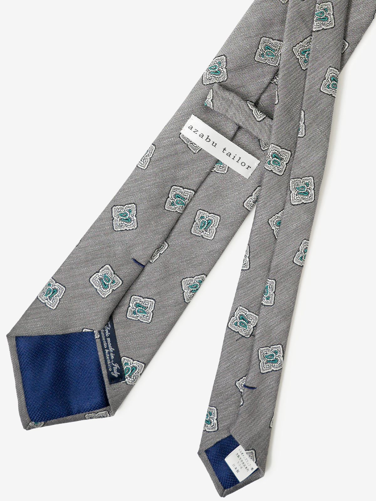 Classico Seta|Medallion Tie|グレー