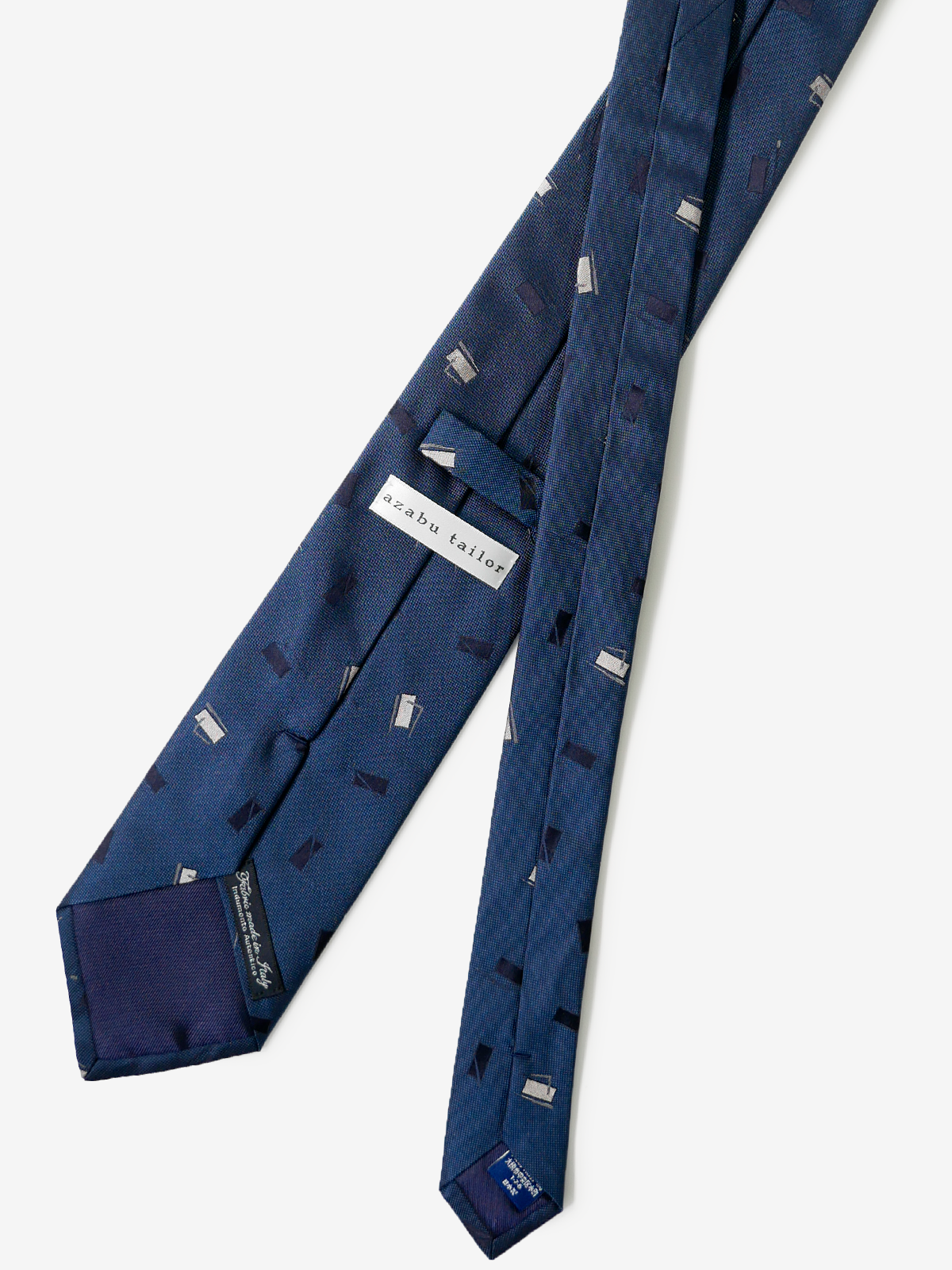 Classico Seta|Rectangle Neat Tie|ライトネイビー