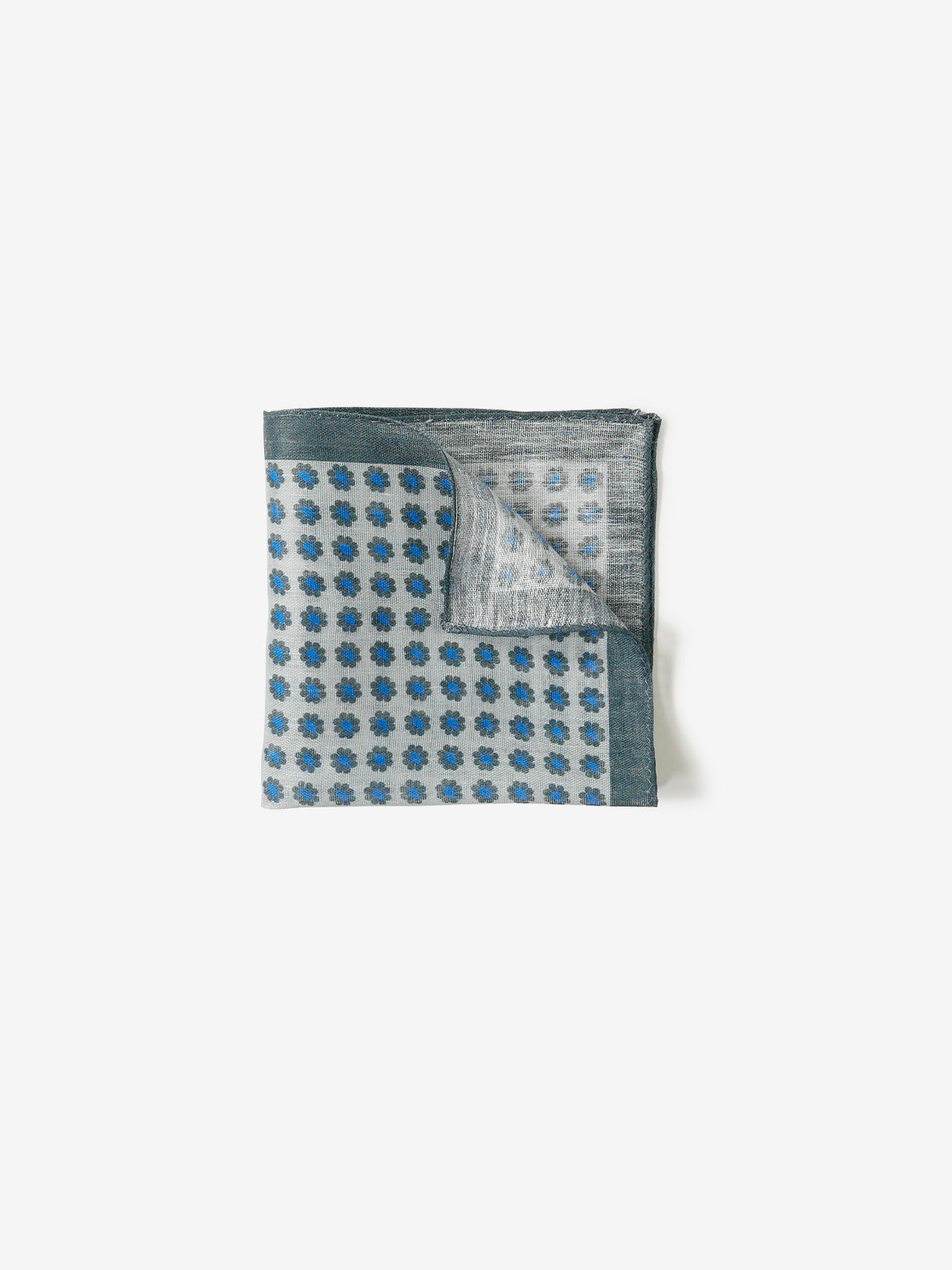 Flower Dots Pocket Square|グレー