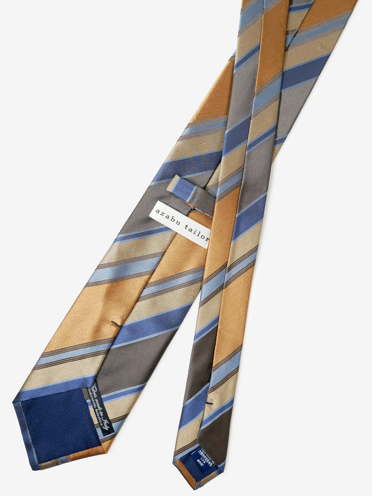 Classico Seta|Stripe Tie|キャメルブラウン