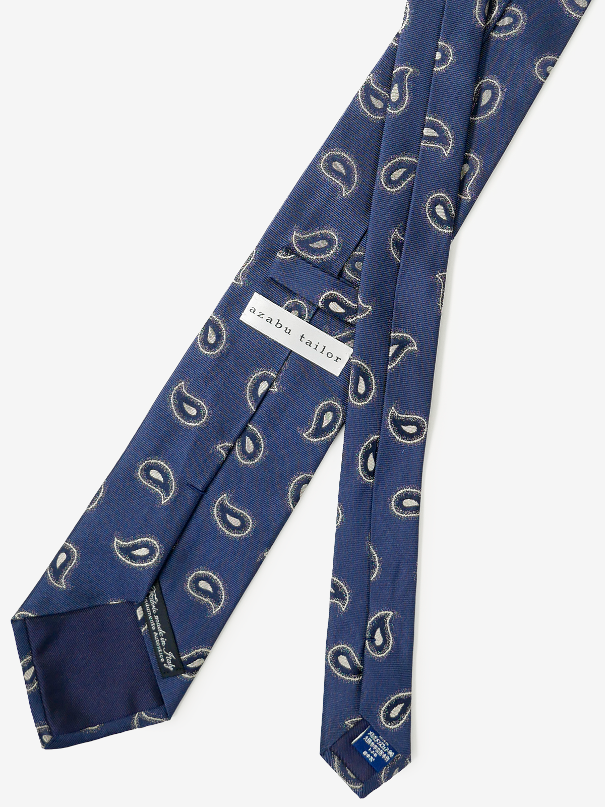 Classico Seta|Paisley Neat Tie|ネイビー