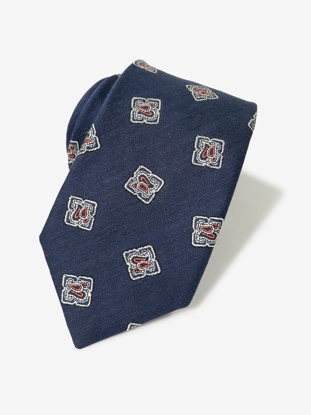 Classico Seta|Medallion Tie|ネイビー