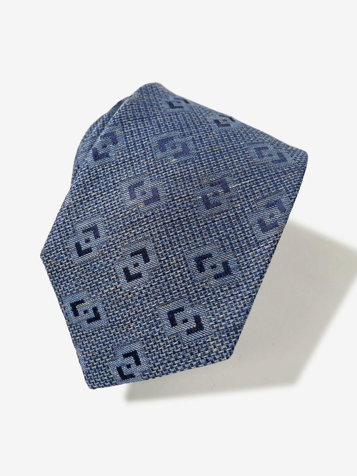 Fermo Fossati|Geo Pattern Neat Tie|ブルー