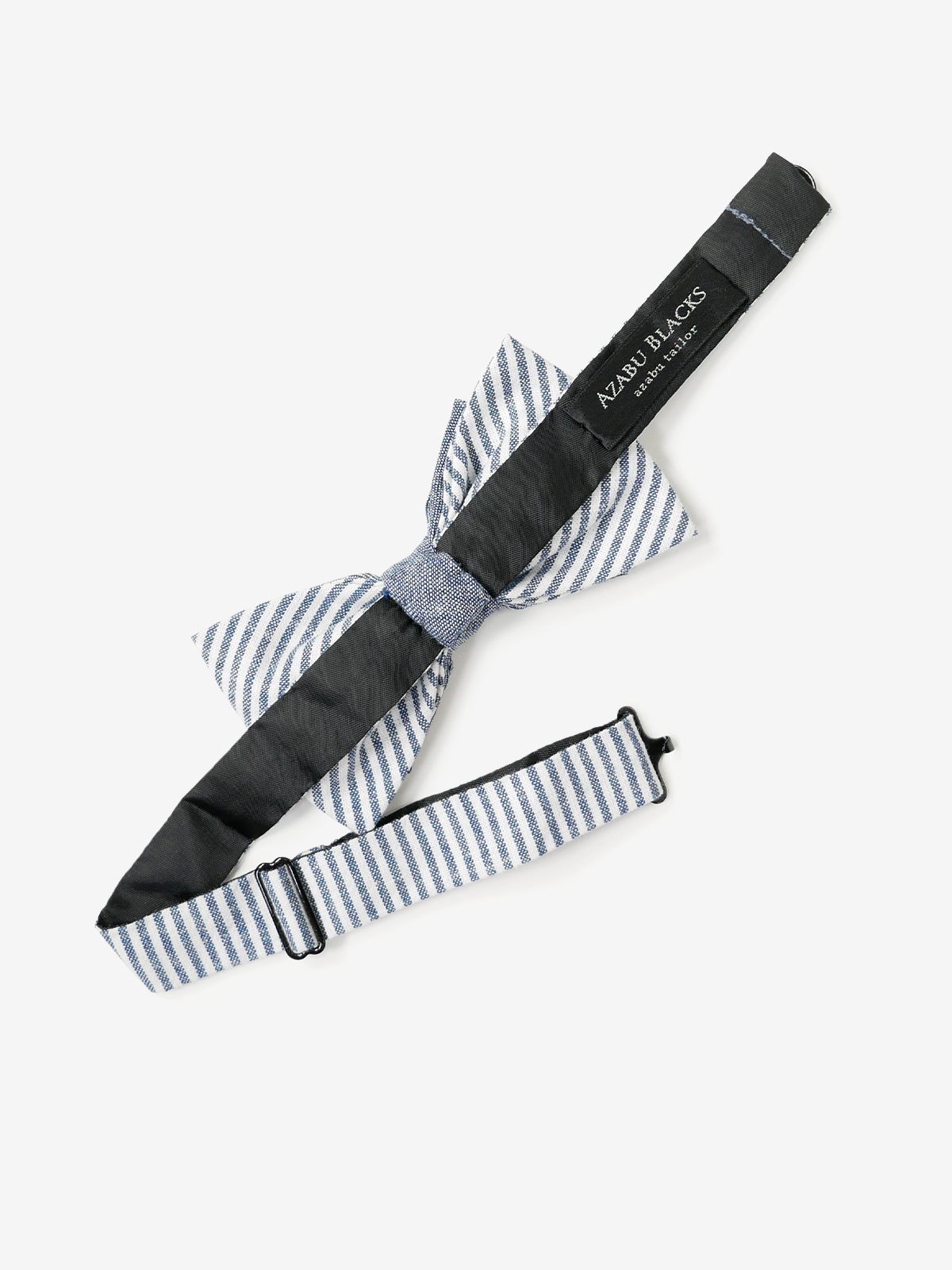 Striped Chambray Bow Tie|ネイビー