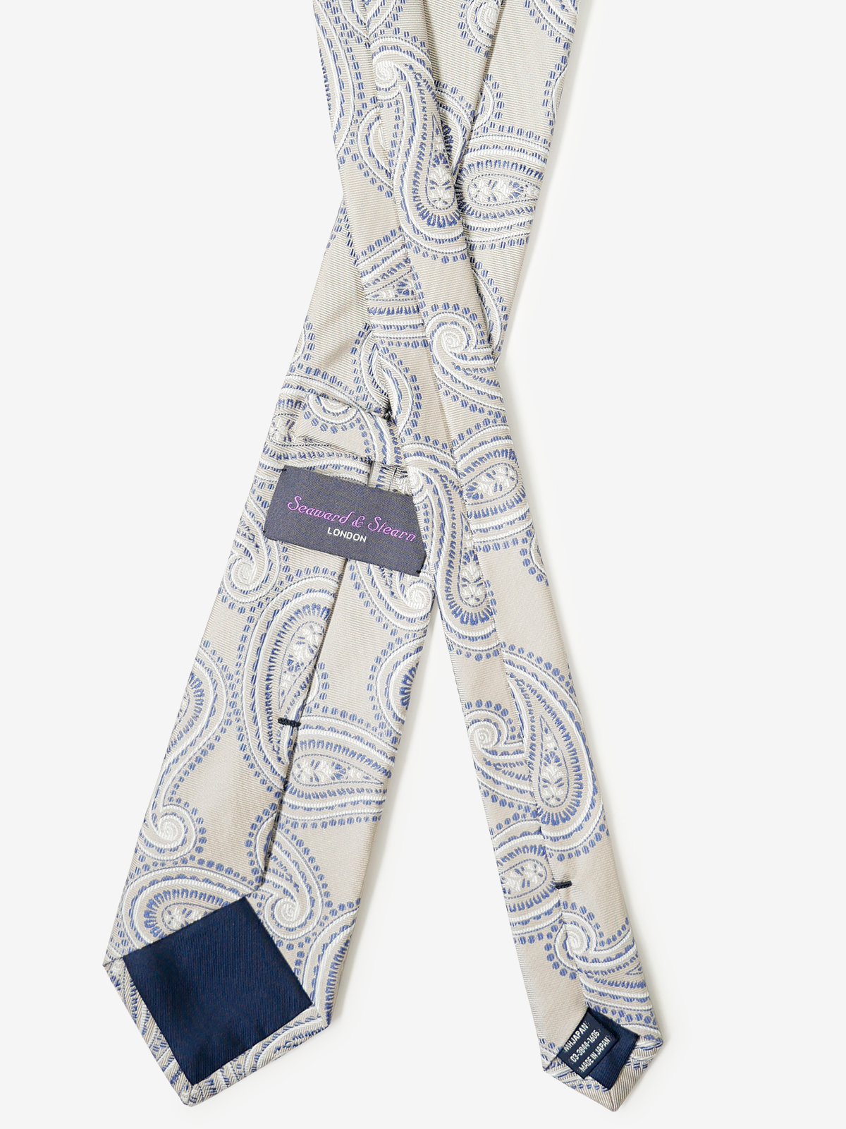 Seaward & Stearn|Paisley Tie|ライトベージュ