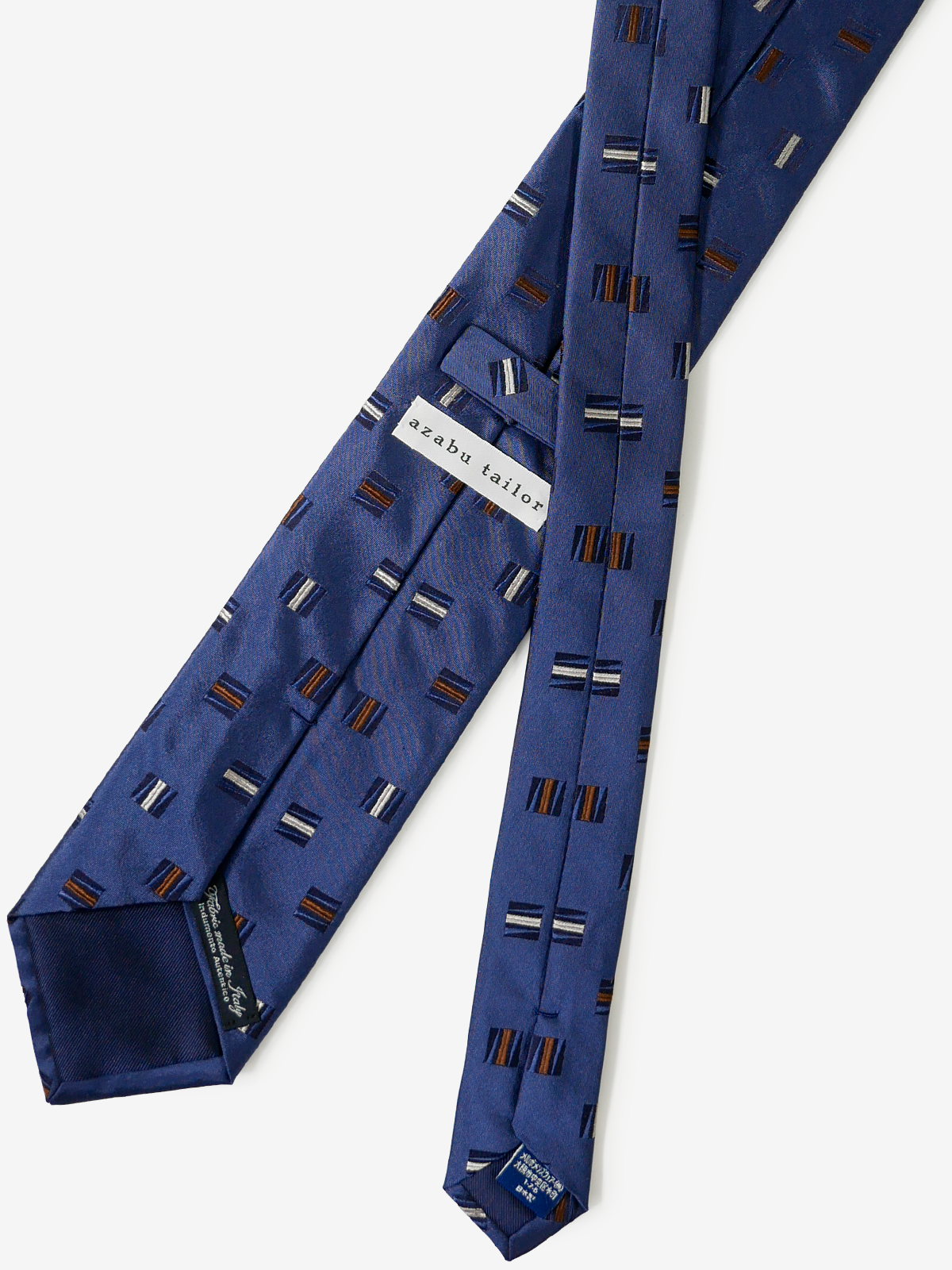 Classico Seta|Square Neat Tie|ライトネイビー