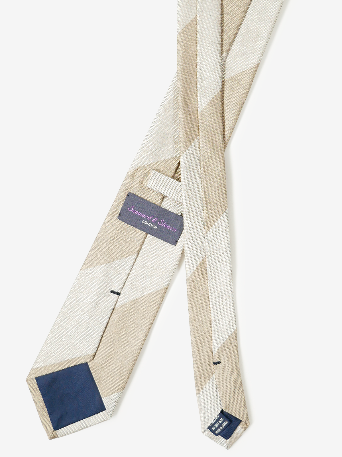 Seaward & Stearn|Stripe Tie|ベージュ