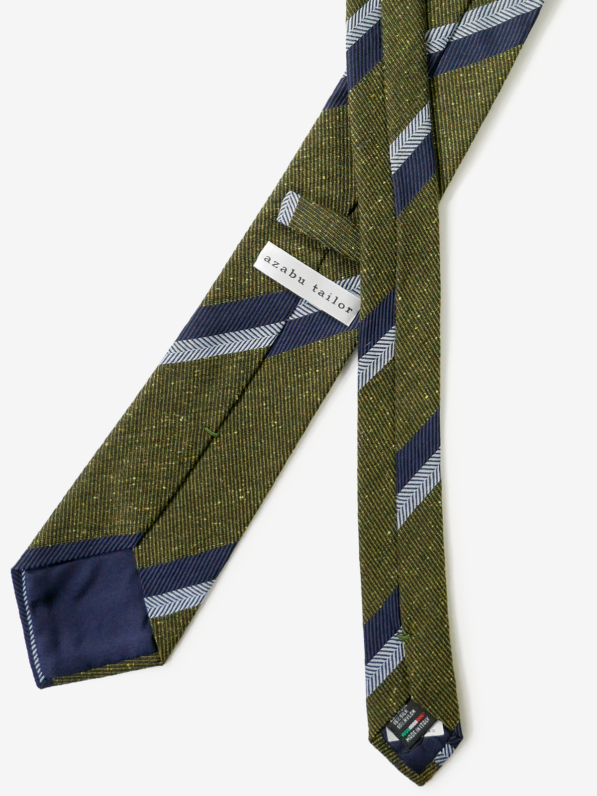 Classico Seta|Striped Twill Necktie|グリーン