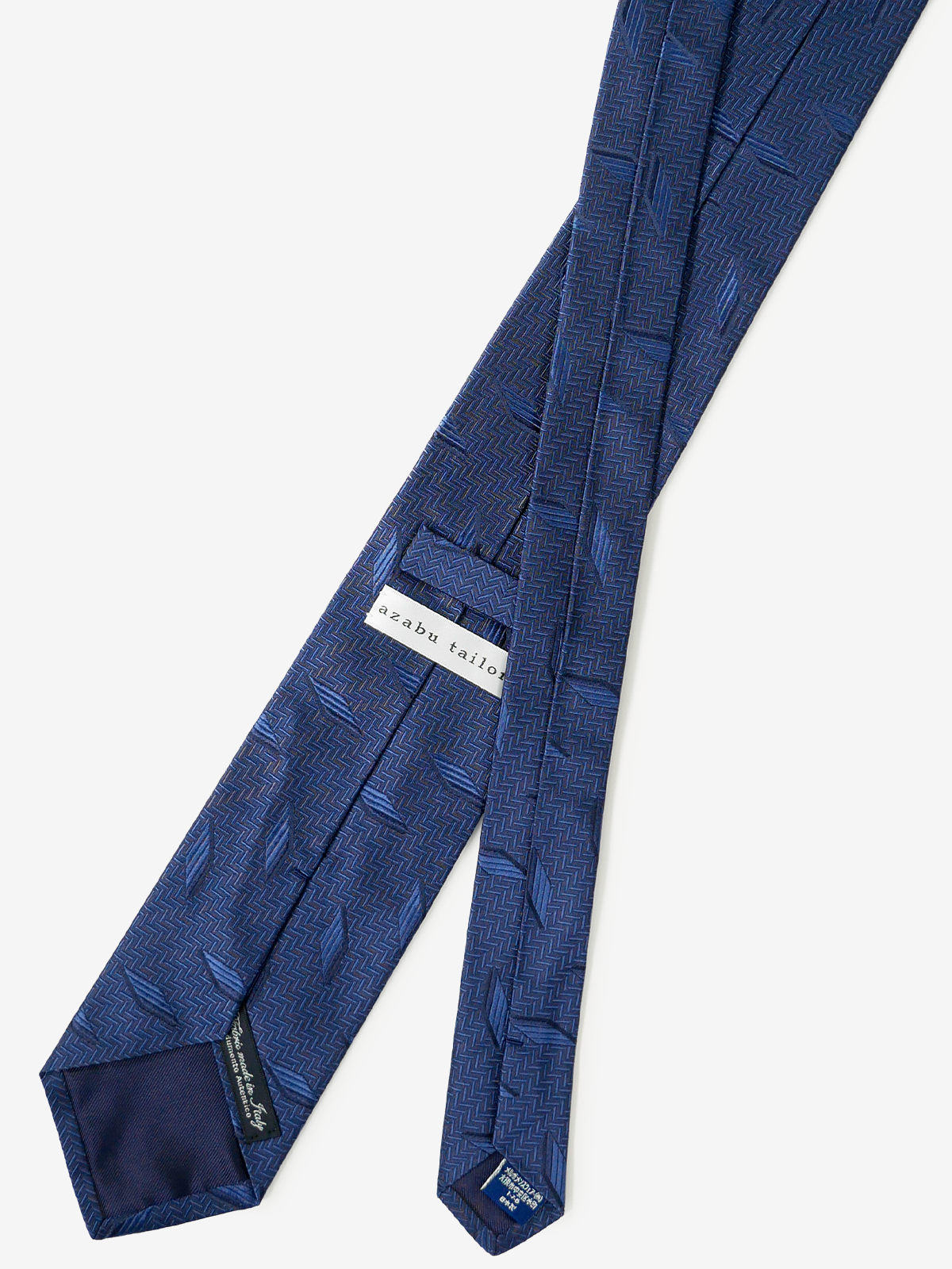 Classico Seta|Rhombus Neat Tie|ネイビー
