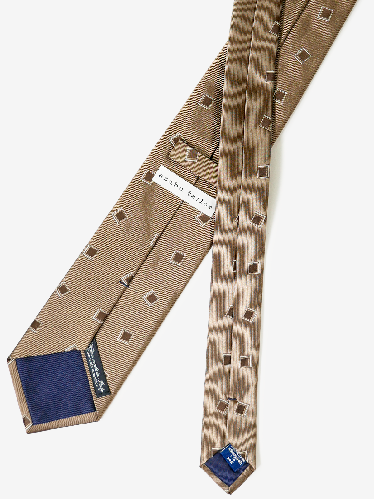 Classico Seta|Square Neat Tie|ベージュ