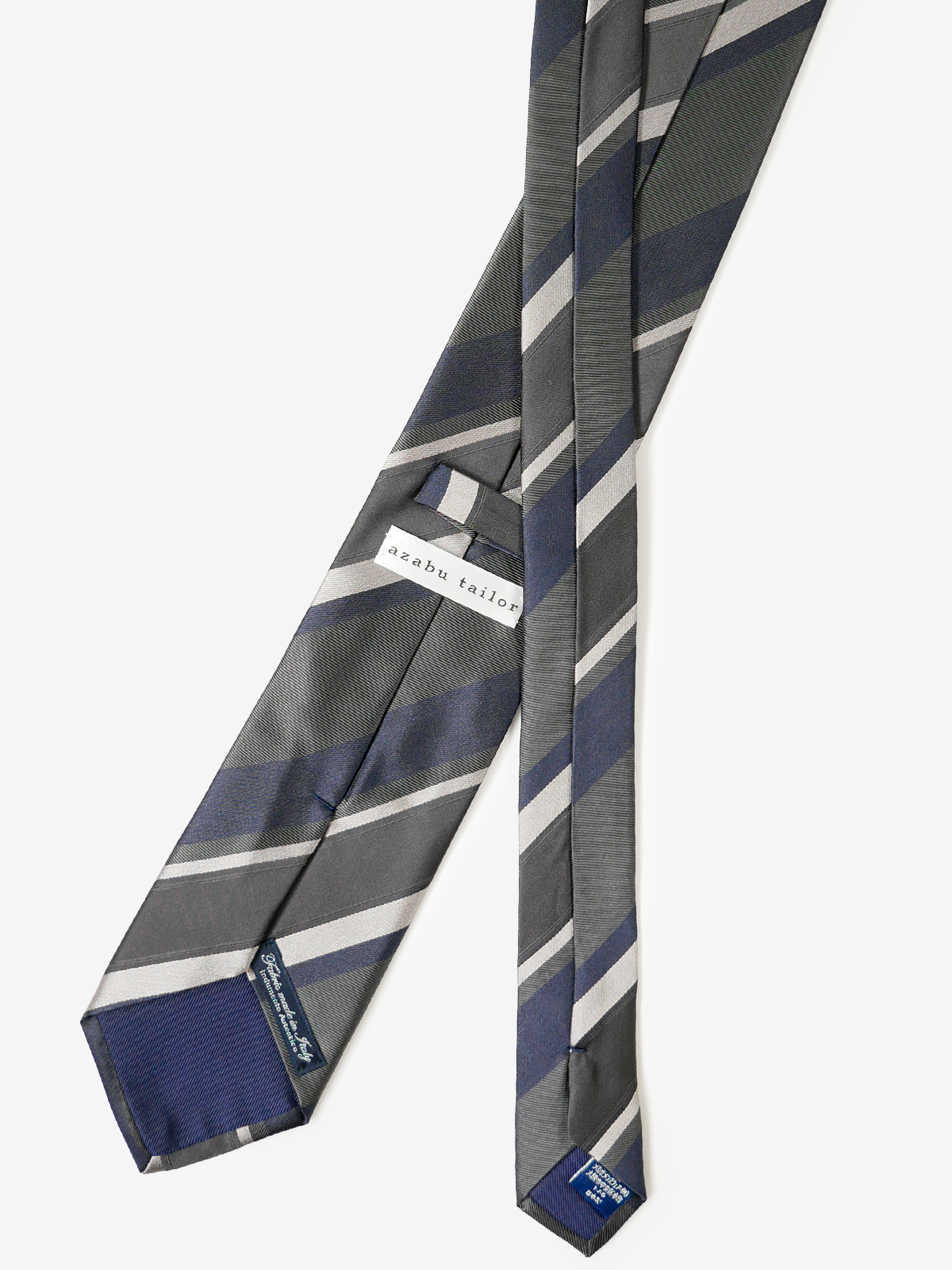 Classico Seta|Stripe Tie|グレー