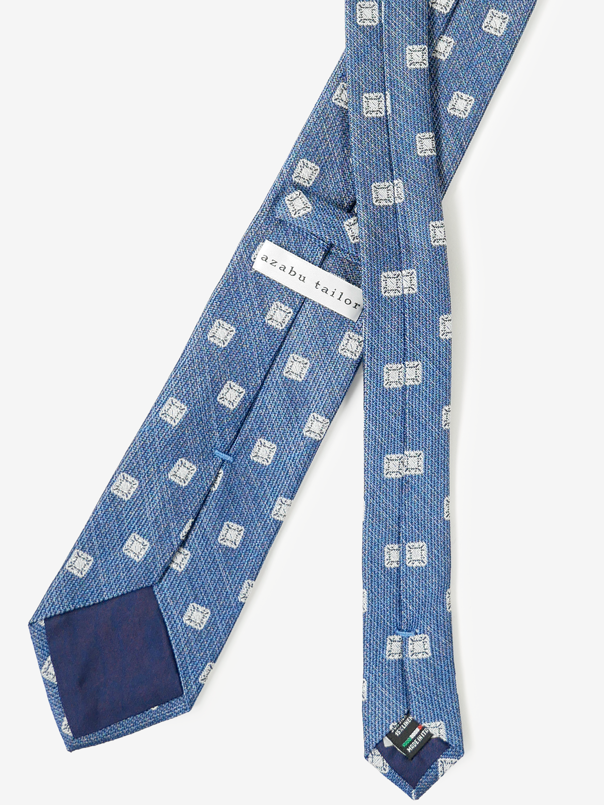 Classico Seta|Square Neat Tie|ブルー