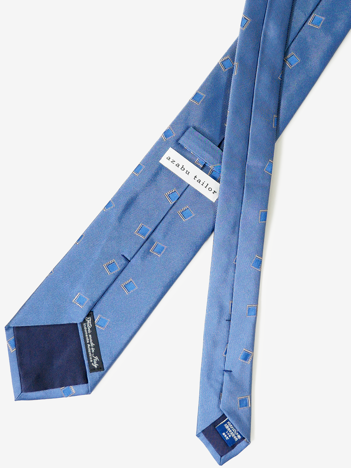 Classico Seta|Square Neat Tie|ブルー