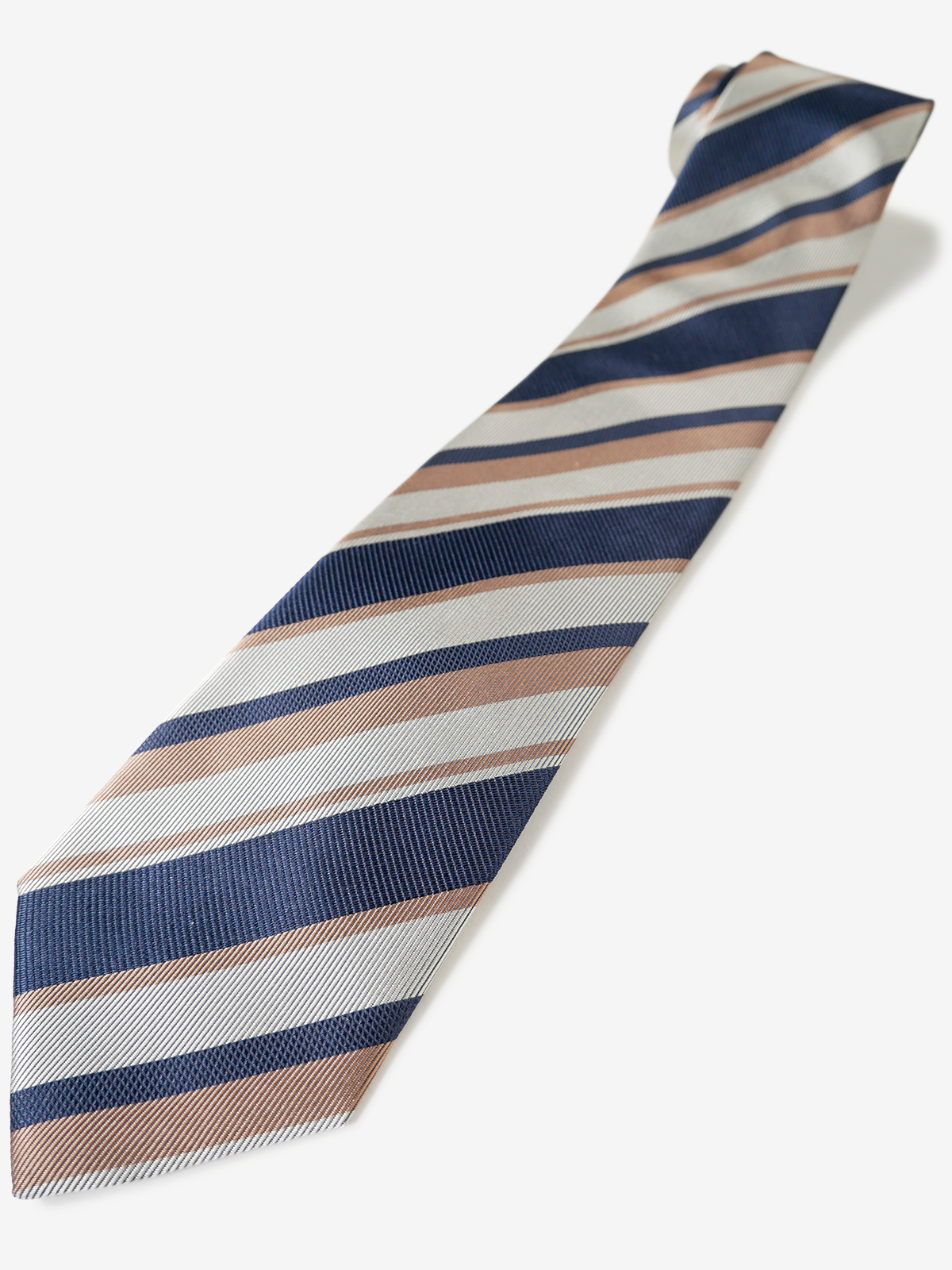 Classico Seta|Stripe Tie|ピンクベージュ