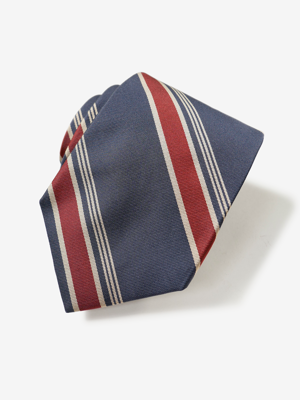 Classico Seta|Regimental Striped Necktie|ネイビー