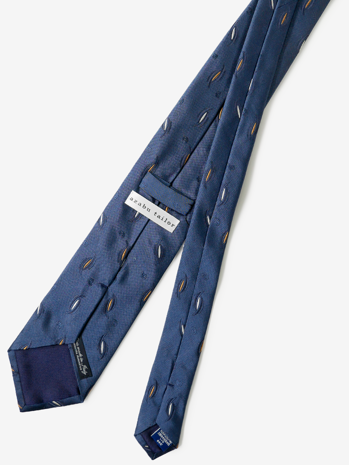 Classico Seta|Paisley Neat Tie|ライトネイビー