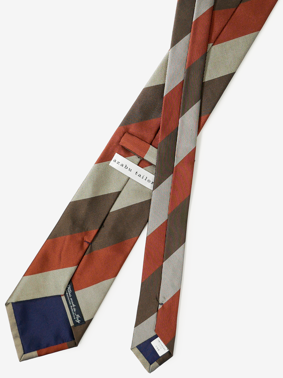 Classico Seta|Block Stripe Tie|レッド