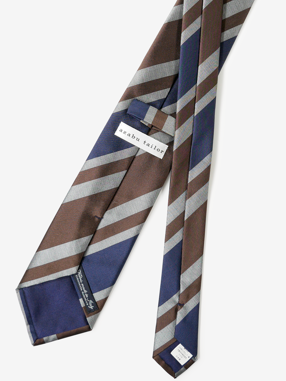 Classico Seta|Stripe Tie|ブラウン