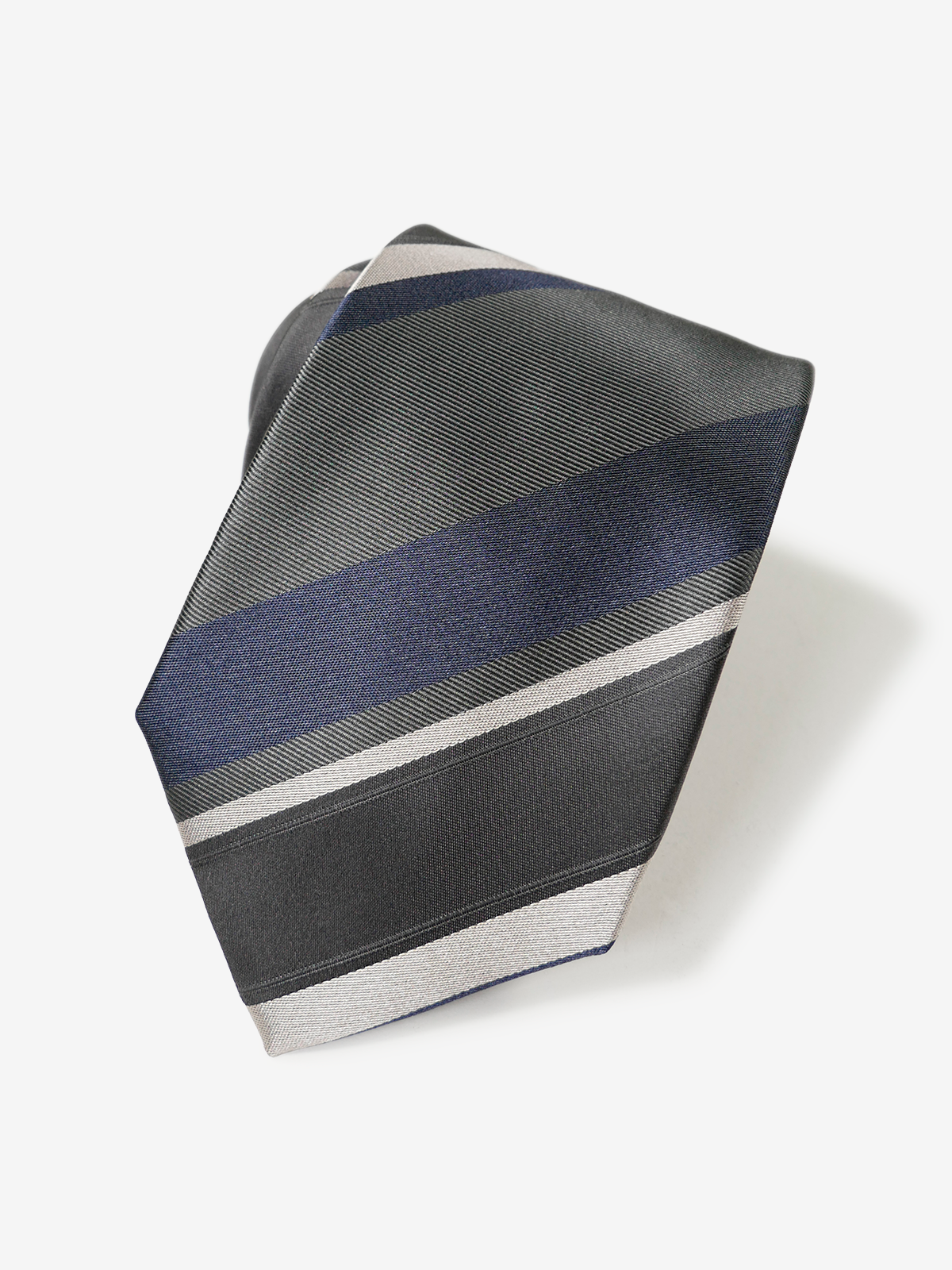 Classico Seta|Stripe Tie|グレー