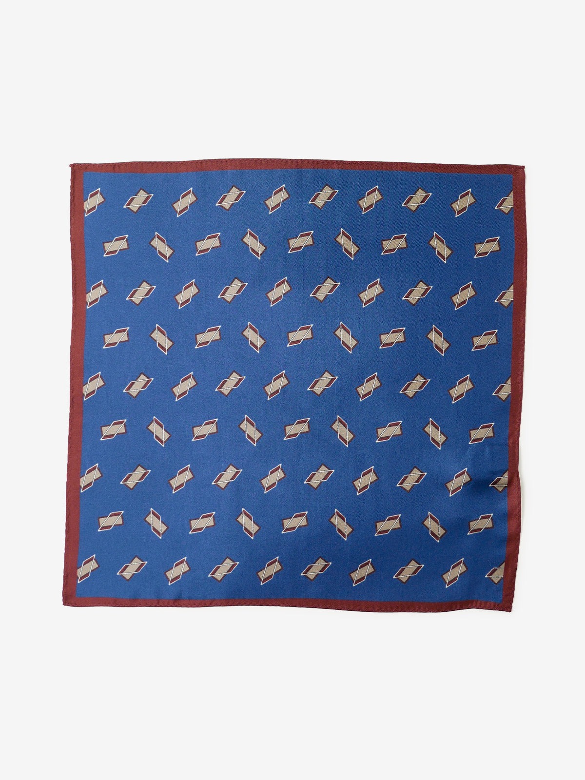 Classico Seta|Rectangle Print Silk Pocket Square|ライトネイビー