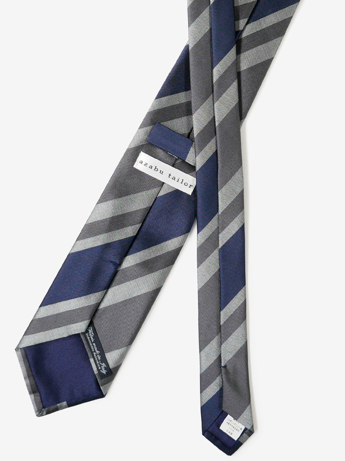 Classico Seta|Stripe Tie|グレー