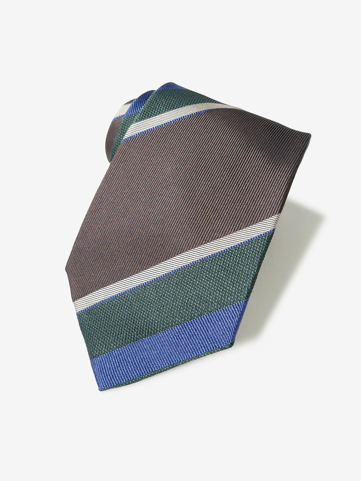 Classico Seta|Stripe Tie|ブラウン