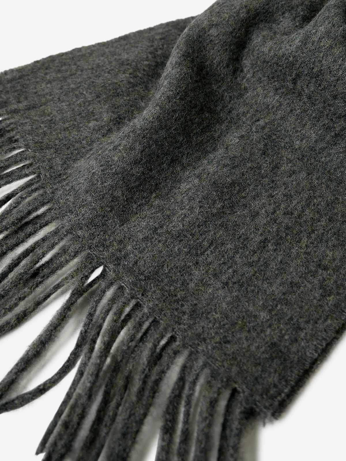 MOON|Solid Wool Scarf|グレー