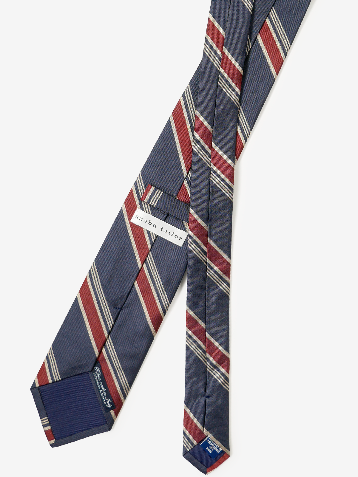 Classico Seta|Regimental Striped Necktie|ネイビー