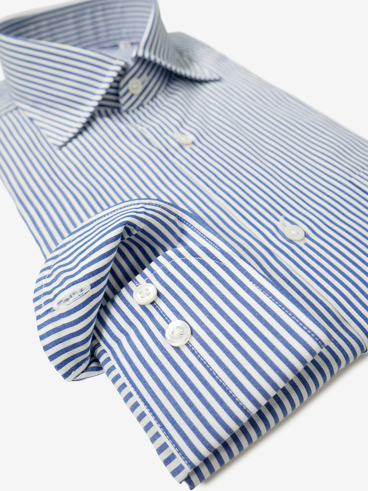 Striped Slim Fit Shirt|ネイビー
