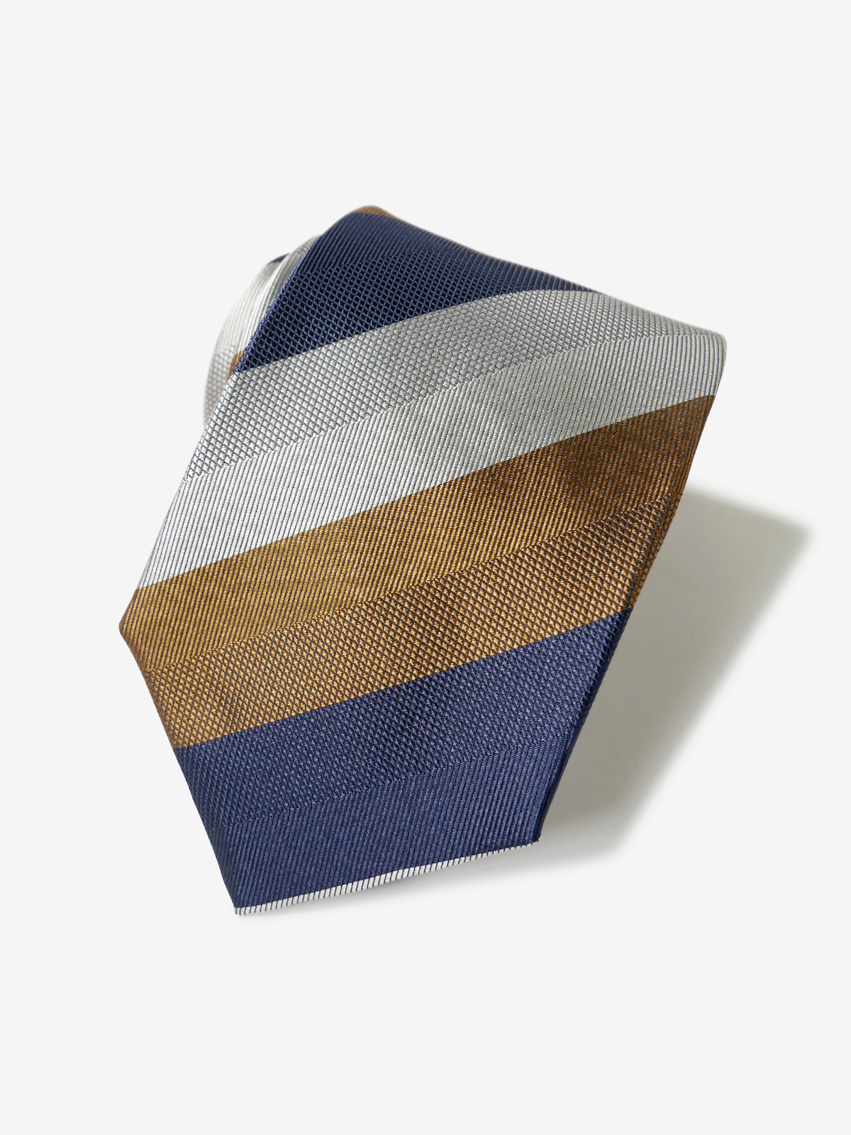 Classico Seta|Stripe Tie|ブラウン