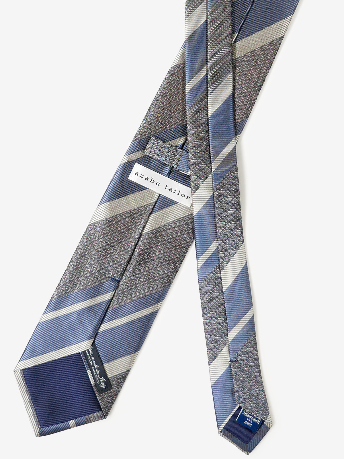 Classico Seta|Stripe Tie|グレー