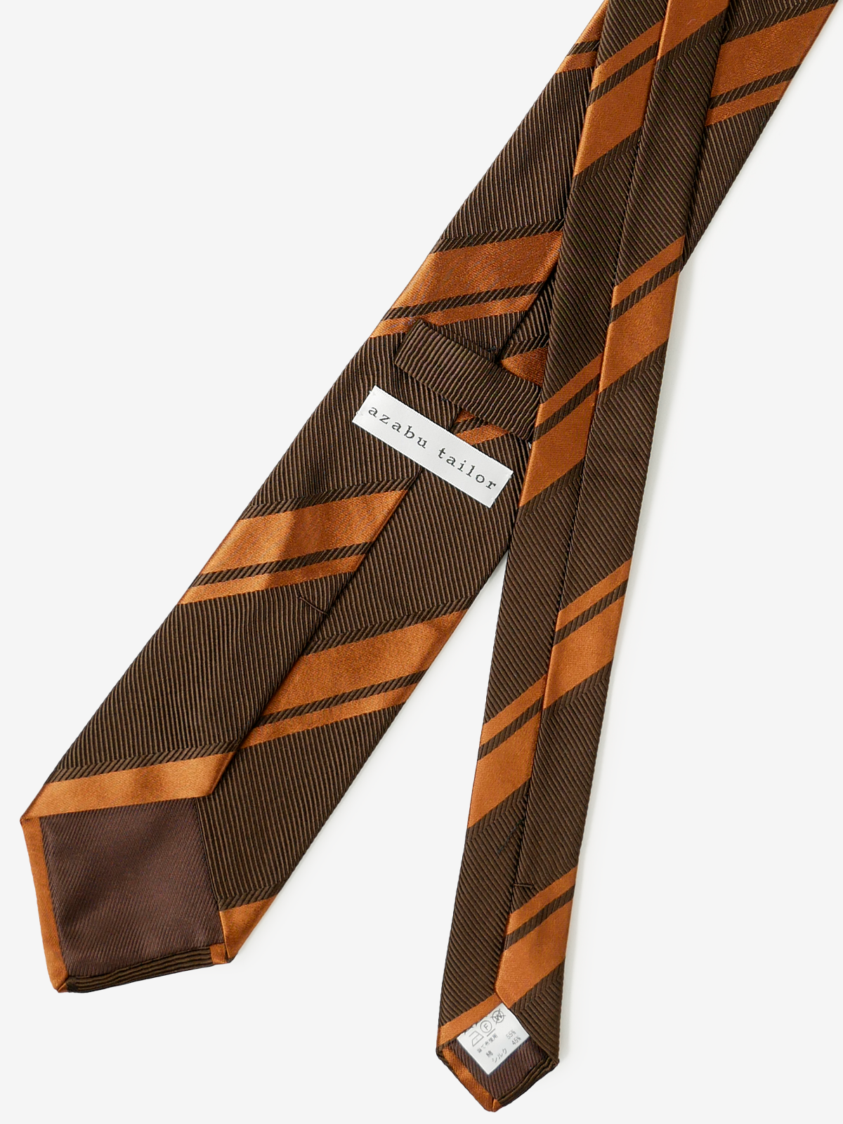 Striped Repp Tie|ブラウン
