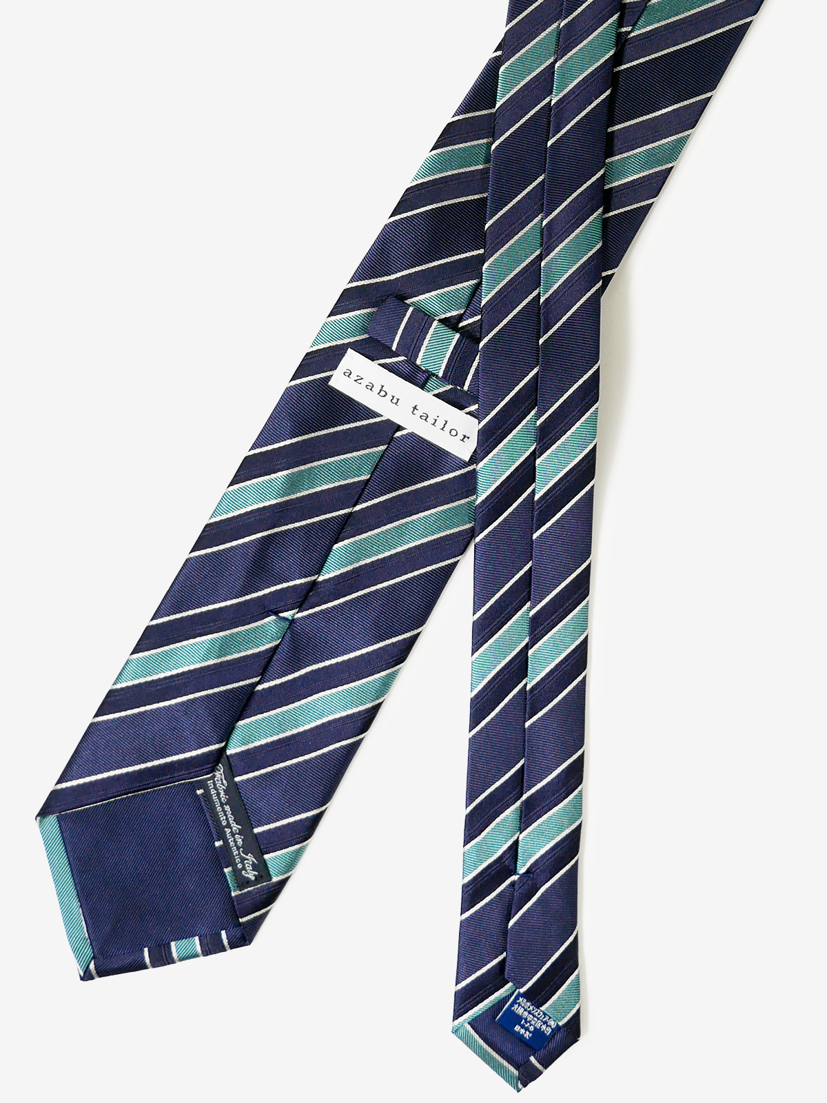 Classico Seta|Stripe Tie|グリーン