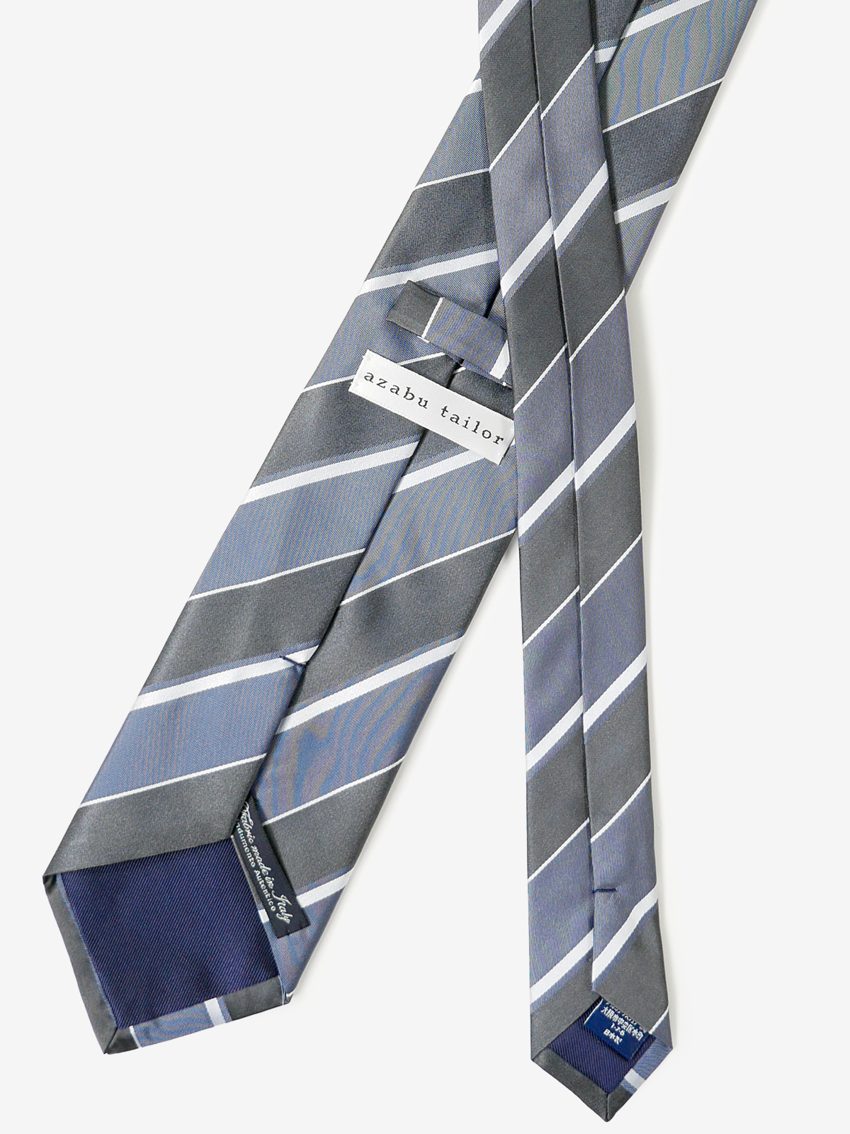 Classico Seta|Stripe Tie|グレー