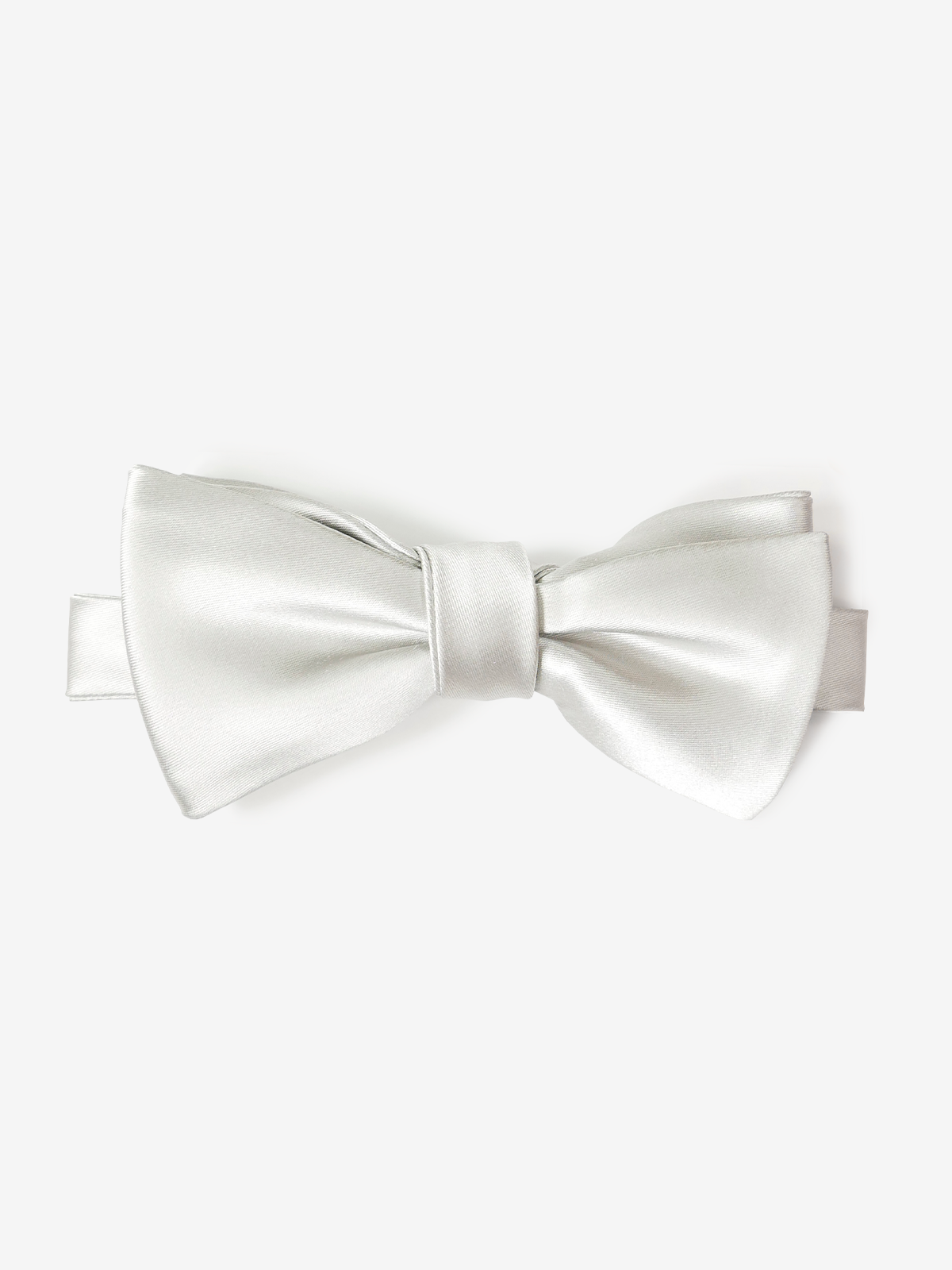 Satin Solid Bow Tie|シルバー