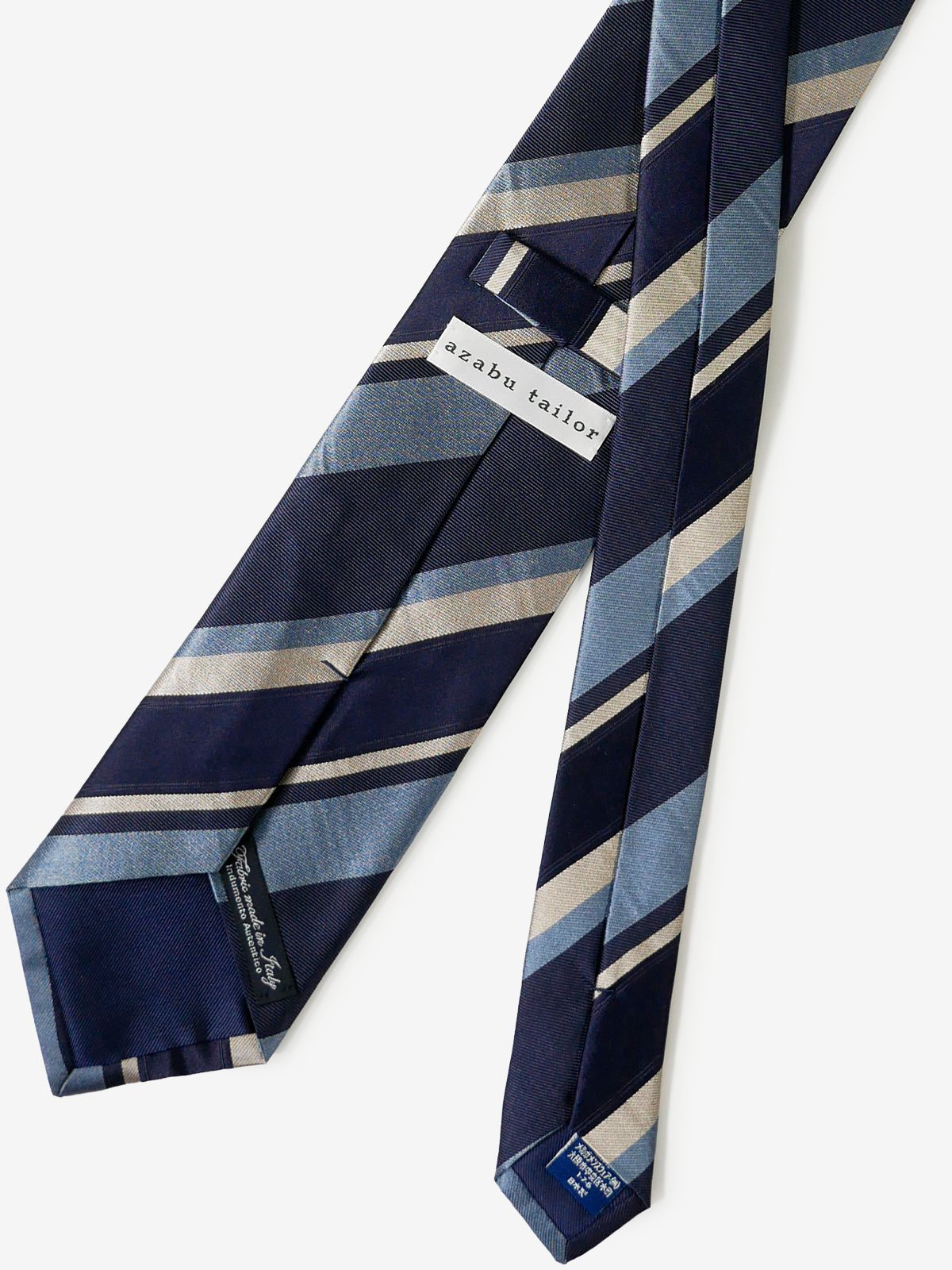 Classico Seta|Stripe Tie|ブルー