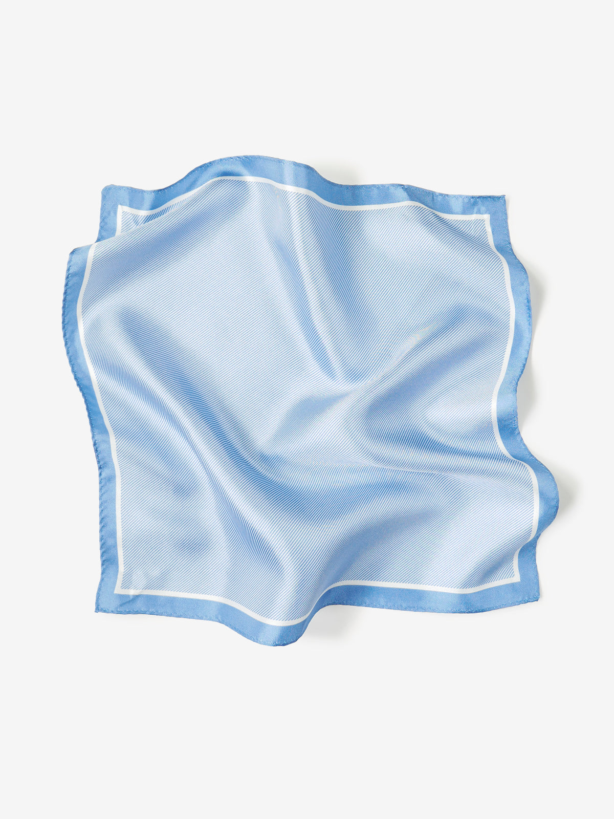 Classico Seta|Silk Pocket Square|サックスブルー