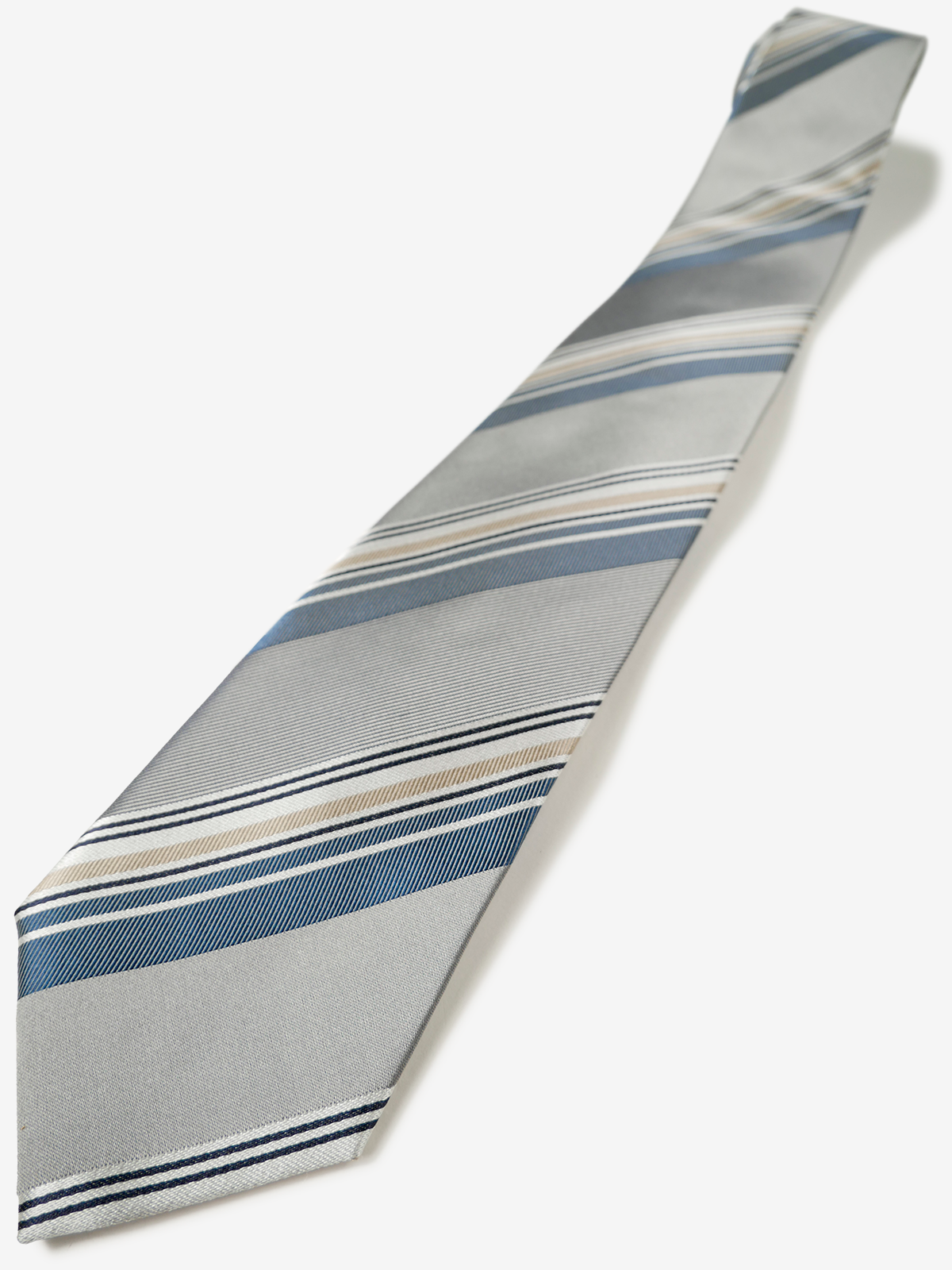 Classico Seta|Stripe Tie|グレー