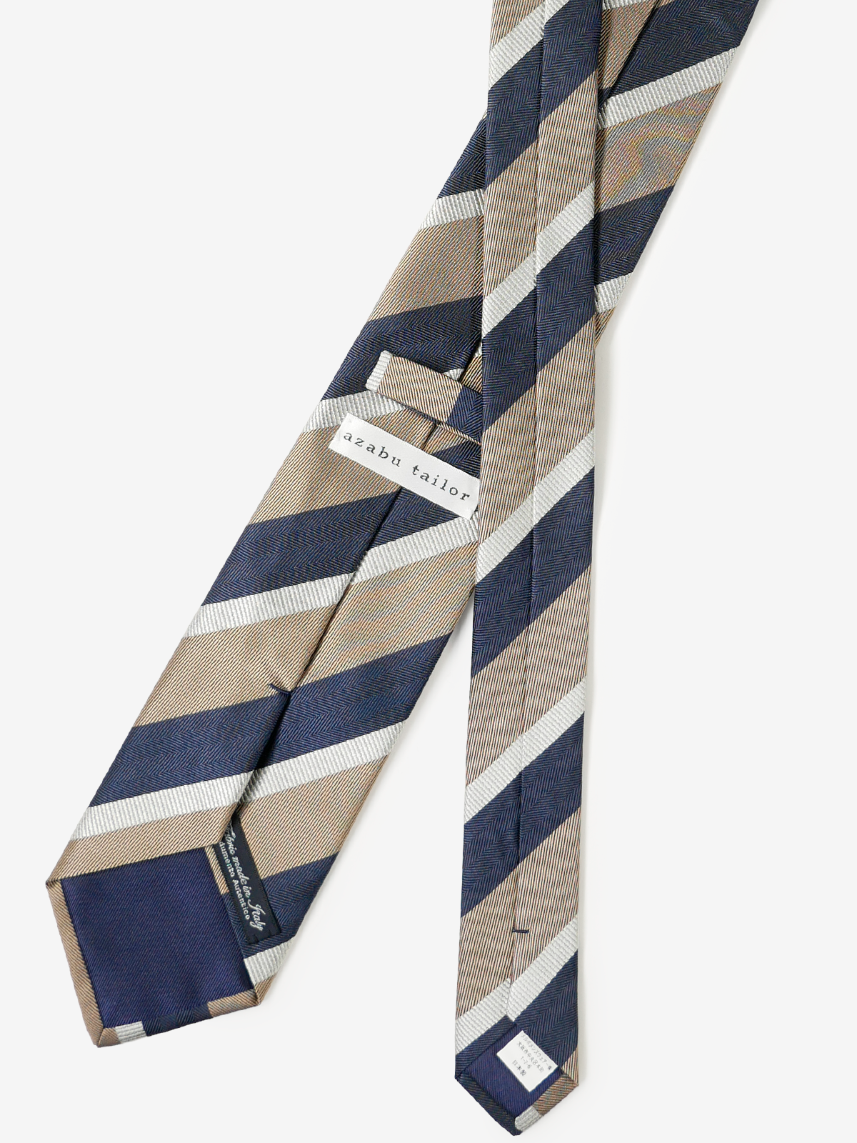 Classico Seta|Stripe Tie|ベージュ